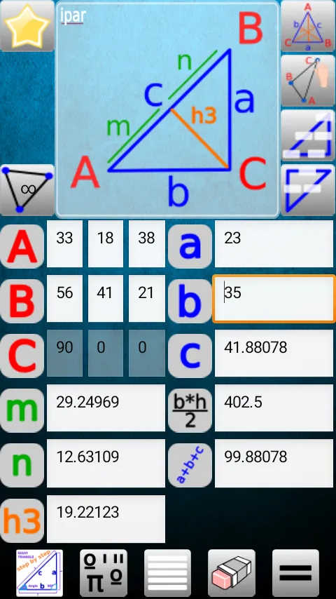 Triangle and Right Angle Calc | Indus Appstore | Screenshot