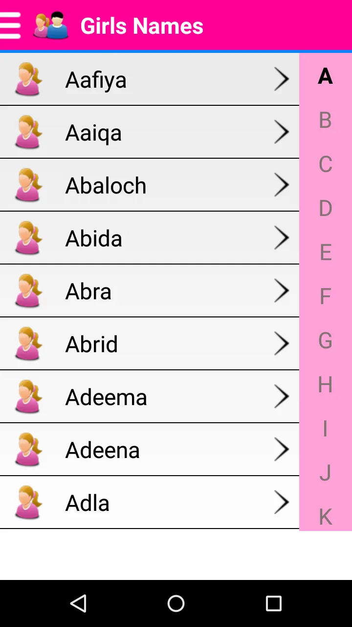 Pakistani Islamic Urdu Names | Indus Appstore | Screenshot