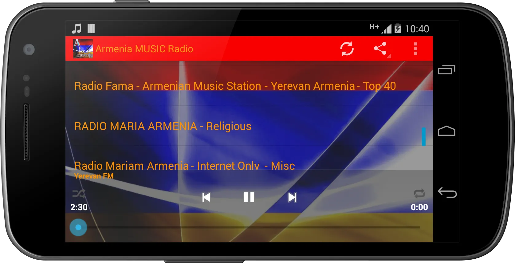 Armenia MUSIC Radio | Indus Appstore | Screenshot