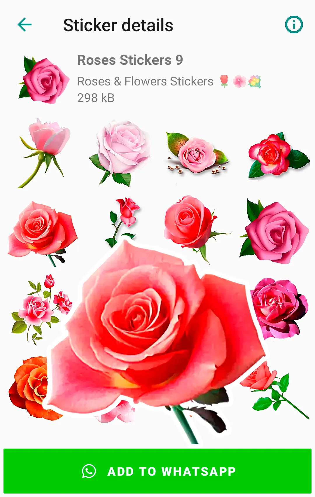 Roses Stickers for WhatsApp | Indus Appstore | Screenshot