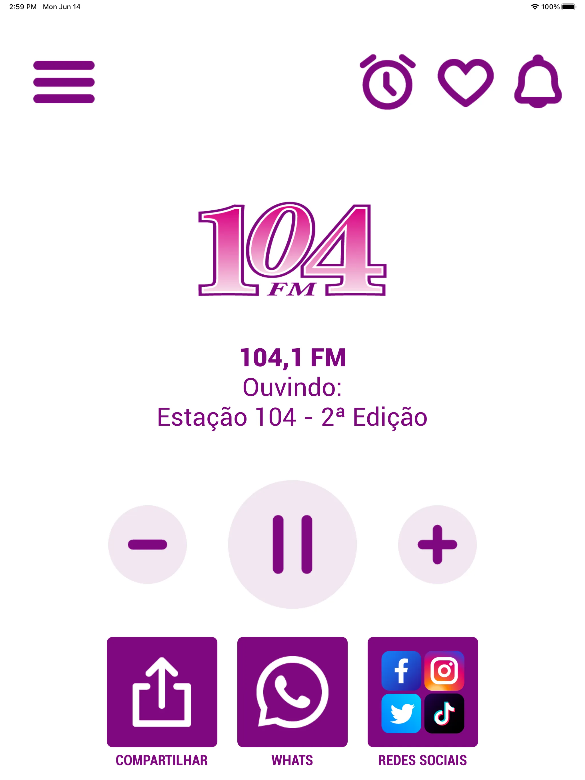 Rádio 104 FM - 104,1 FM | Indus Appstore | Screenshot