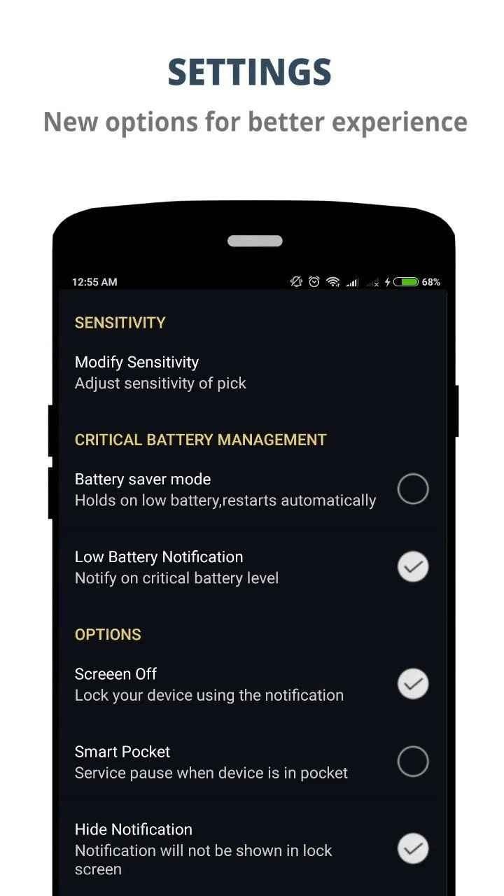 Pick to Wake - Screen On & Off | Indus Appstore | Screenshot