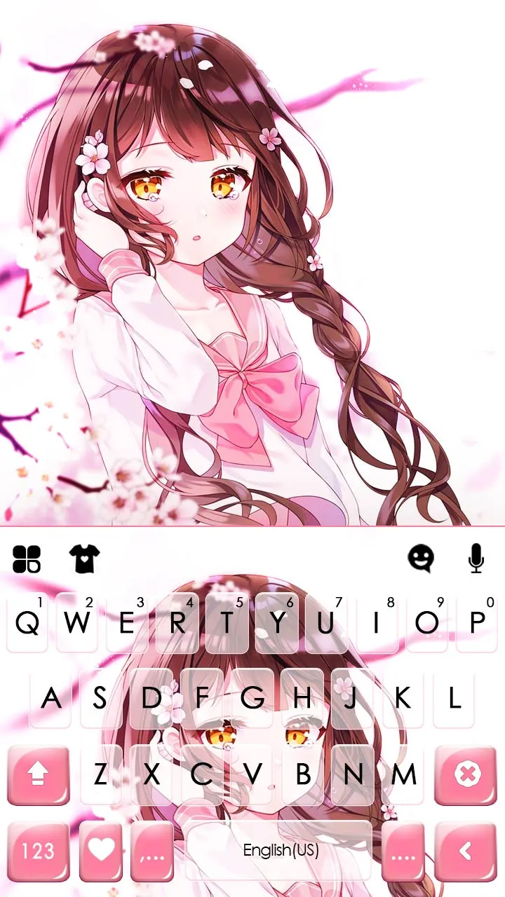 Anime Girl Sakura Keyboard | Indus Appstore | Screenshot