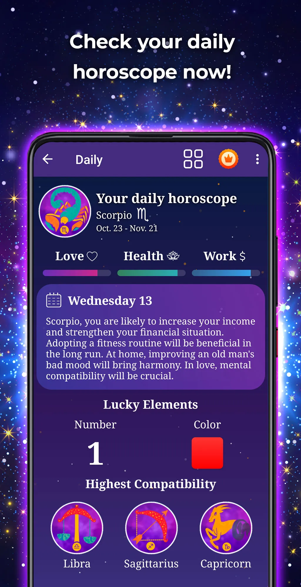 Daily Horoscope - Astrology | Indus Appstore | Screenshot