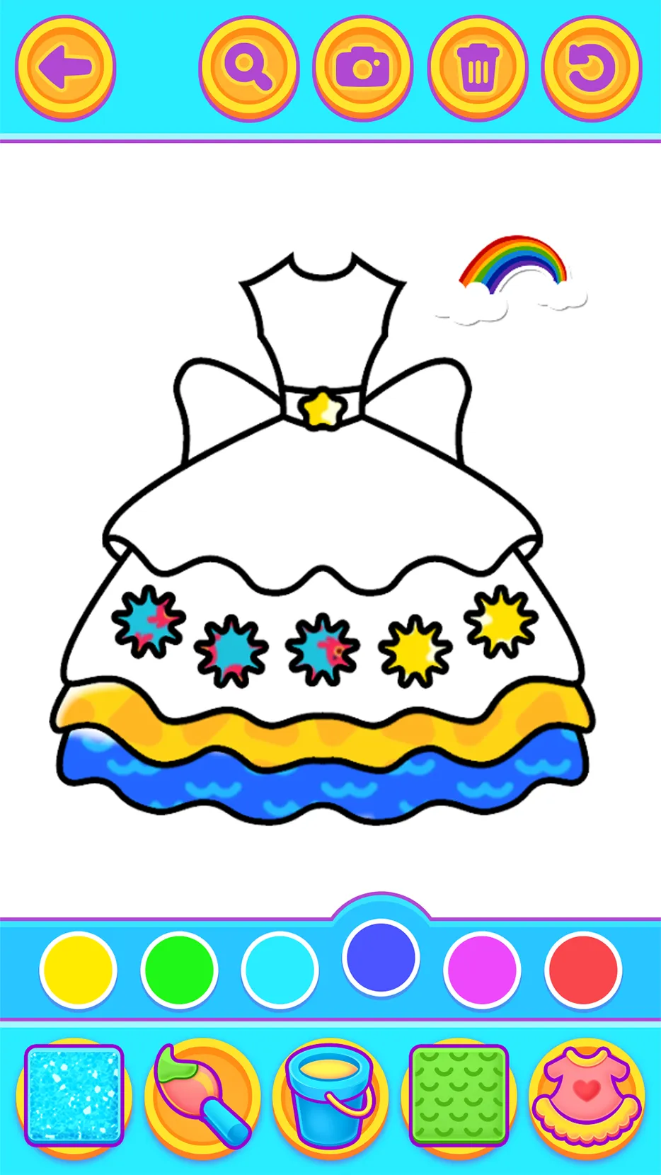 Glitter Dress Coloring | Indus Appstore | Screenshot