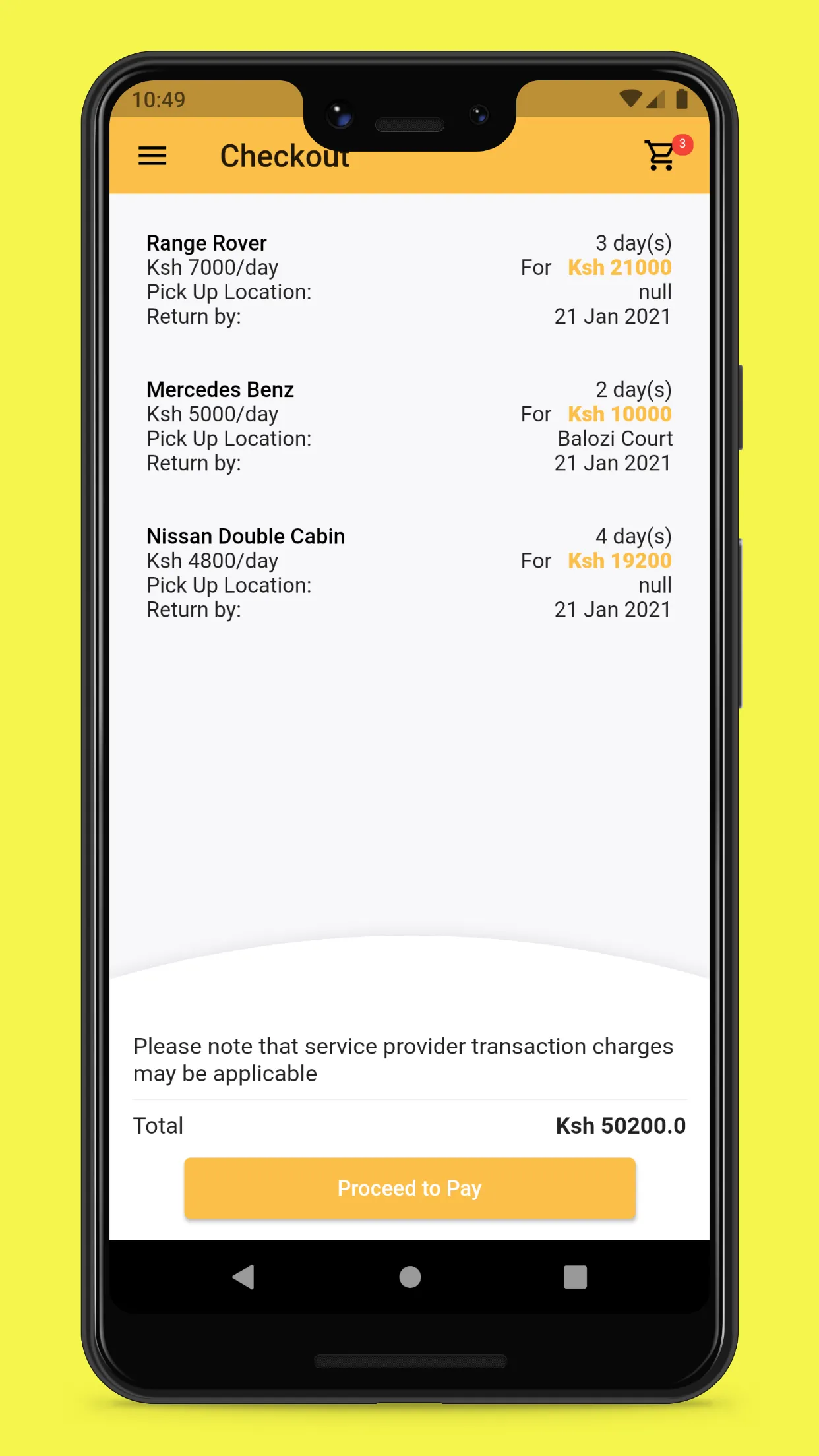 M-gari | Rent a car | Indus Appstore | Screenshot