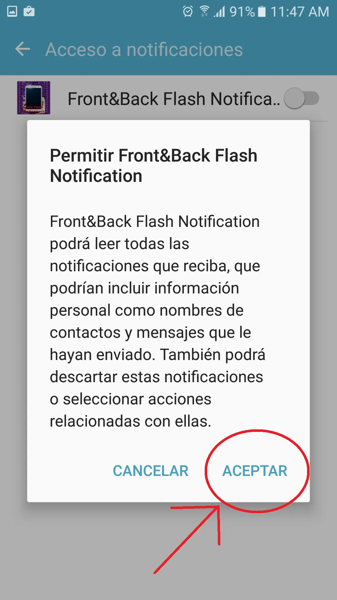 Front&Back Flash Notifications | Indus Appstore | Screenshot