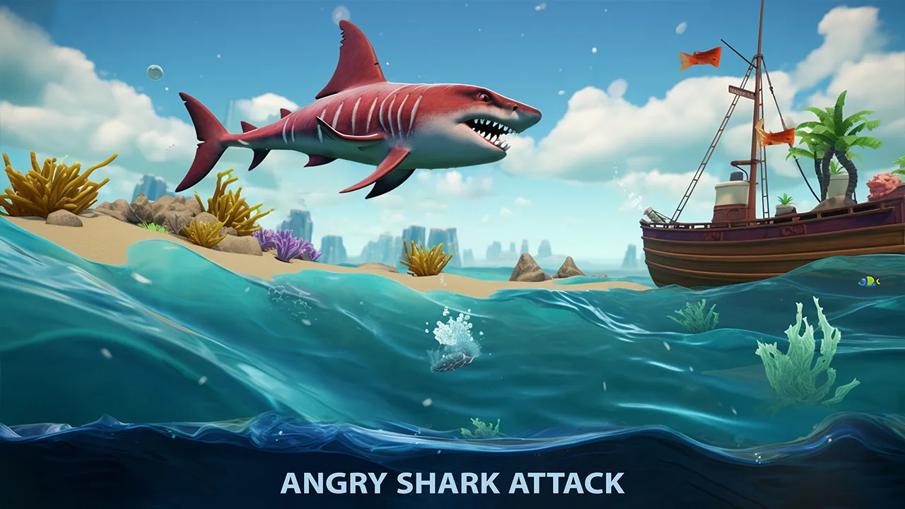 Angry White Shark Hunting Game | Indus Appstore | Screenshot