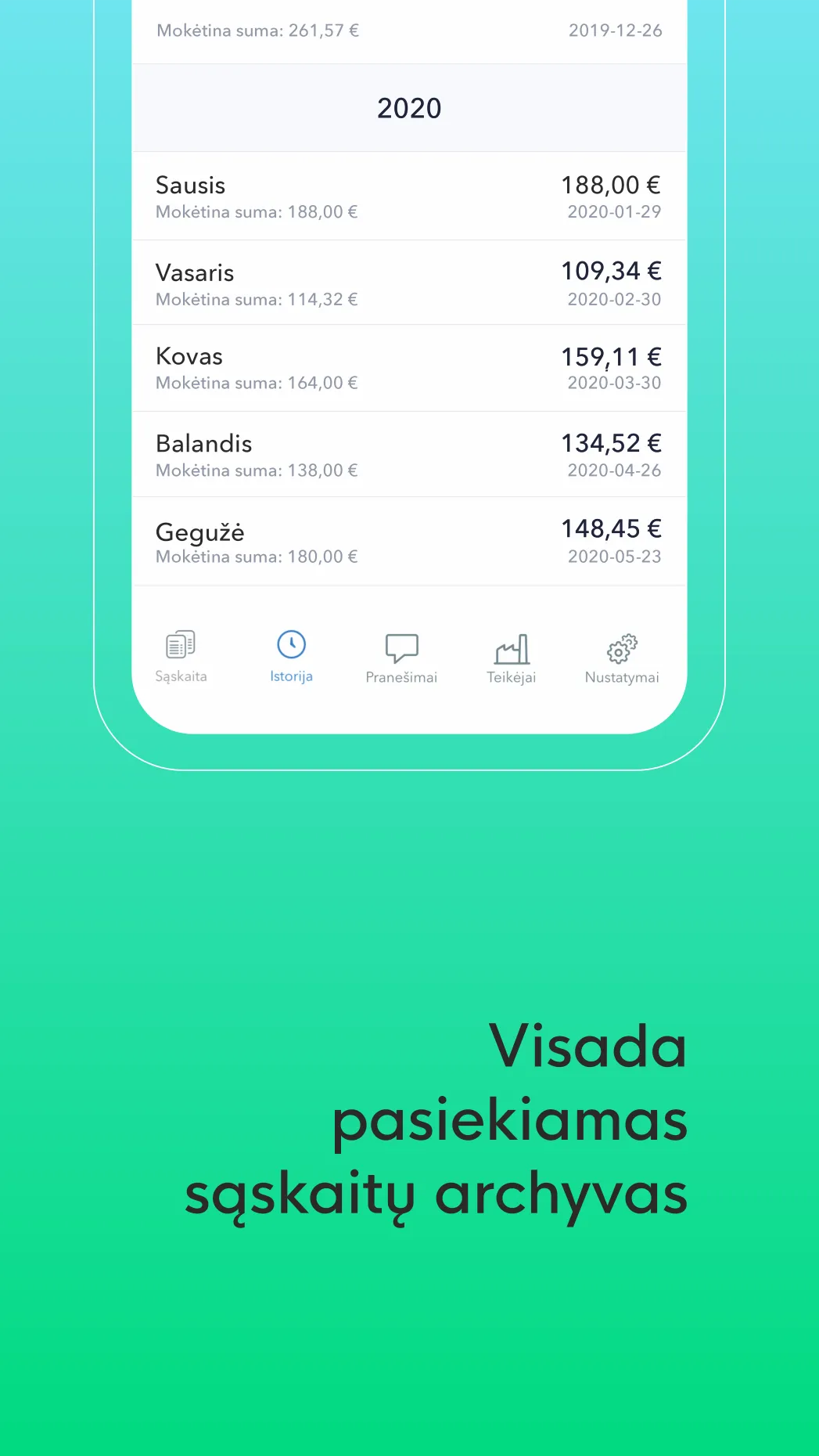 Viena Sąskaita | Indus Appstore | Screenshot