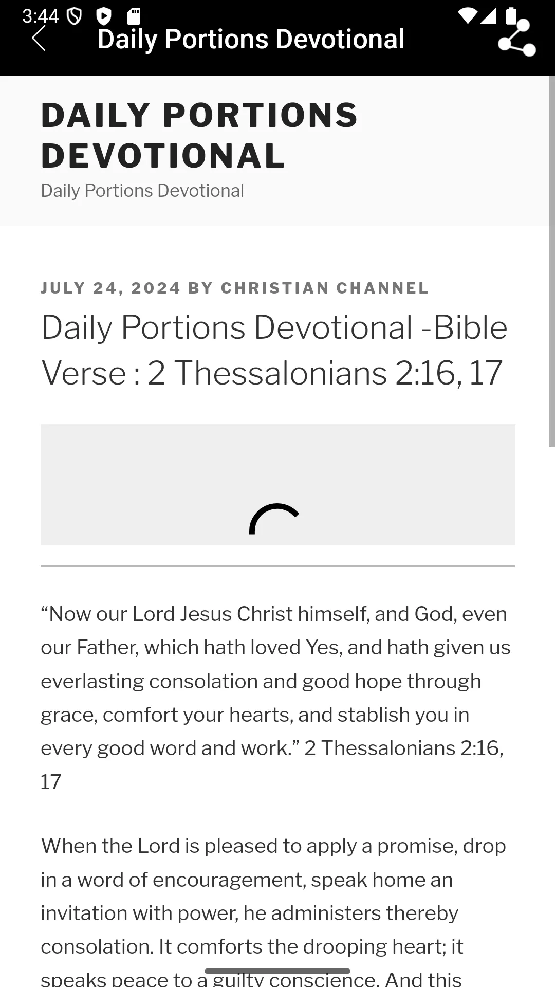 Daily Portions Devotional | Indus Appstore | Screenshot