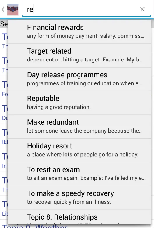 IELTS Vocabulary Listening, ex | Indus Appstore | Screenshot