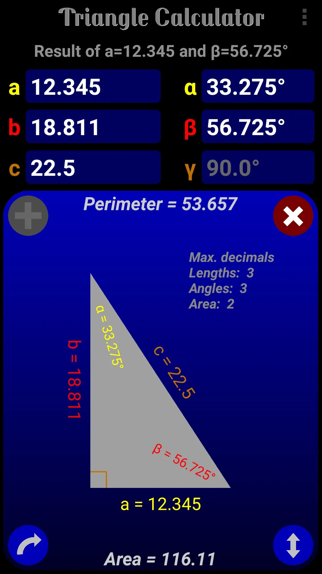 Triangle Calculator | Indus Appstore | Screenshot