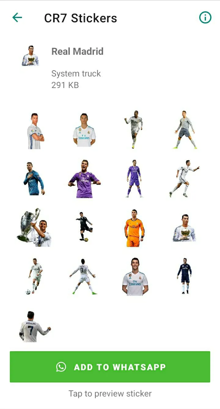 Cristiano Ronaldo Stickers | Indus Appstore | Screenshot