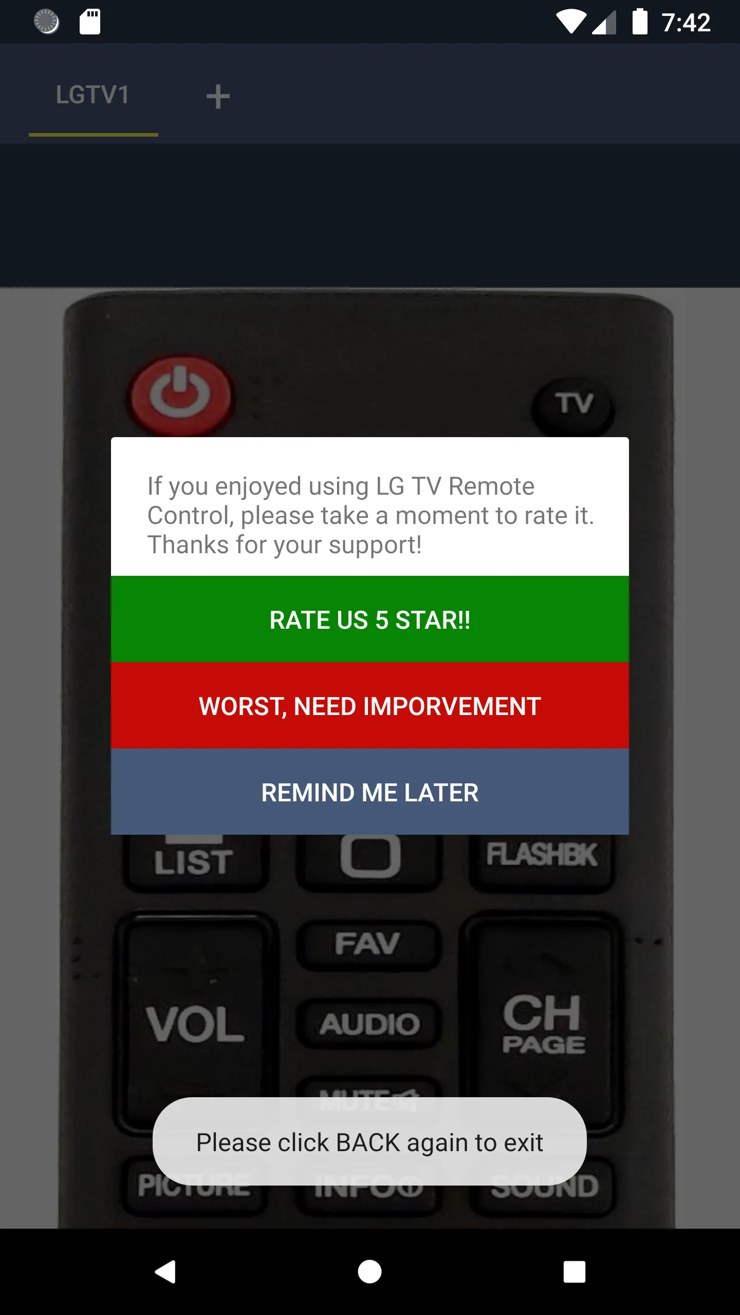 LG TV Remote | Indus Appstore | Screenshot