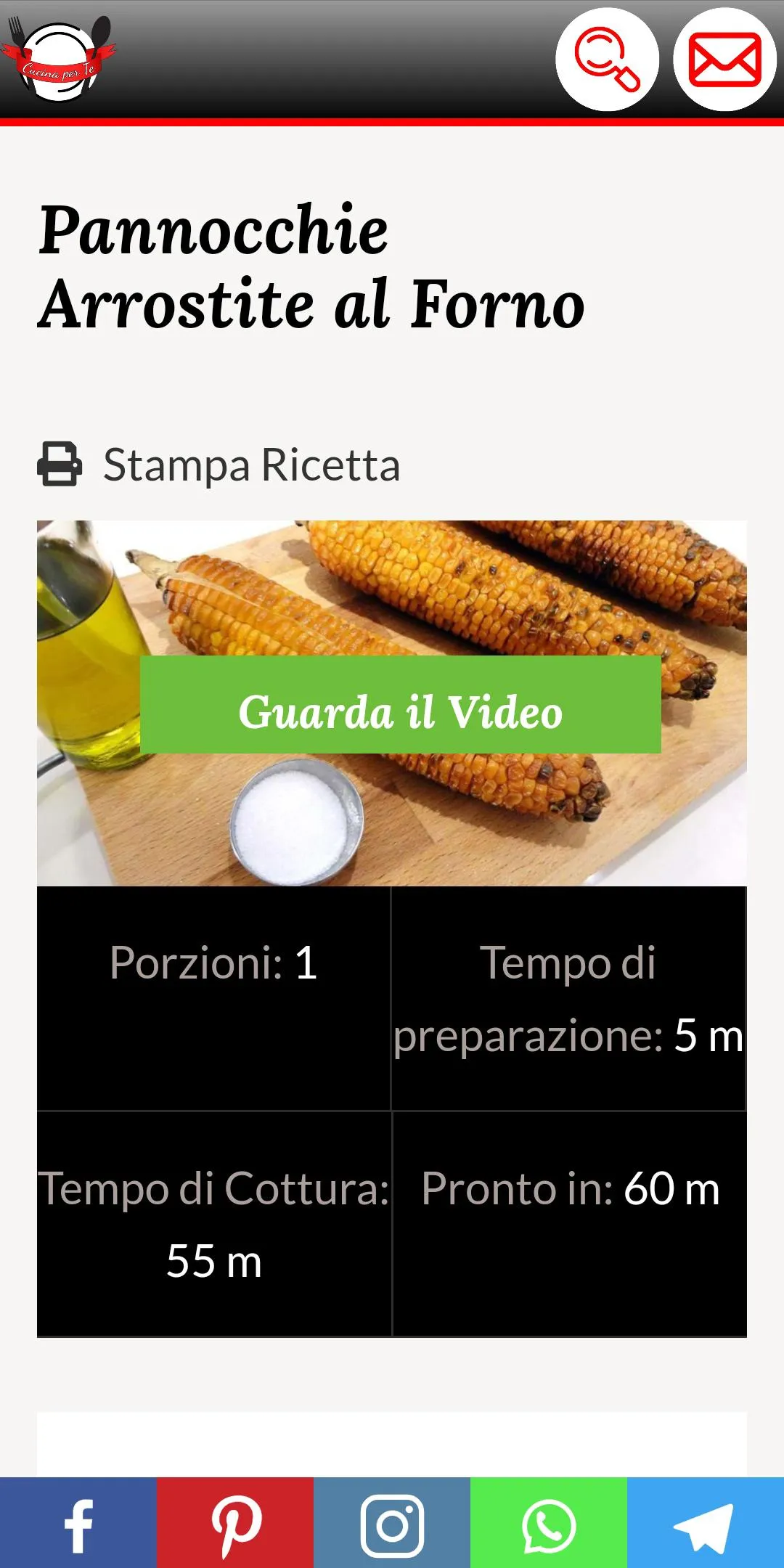 Cucina per Te: le Ricette | Indus Appstore | Screenshot