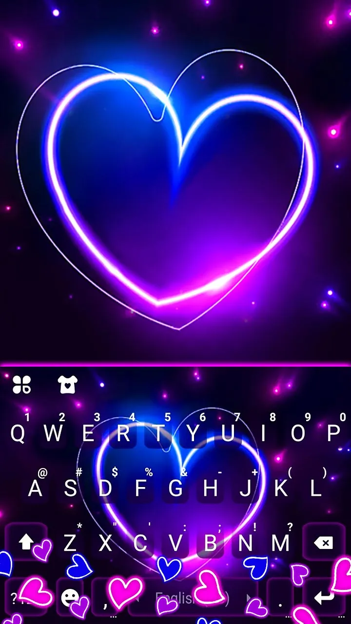 Neon Heart Gravity Keyboard Ba | Indus Appstore | Screenshot