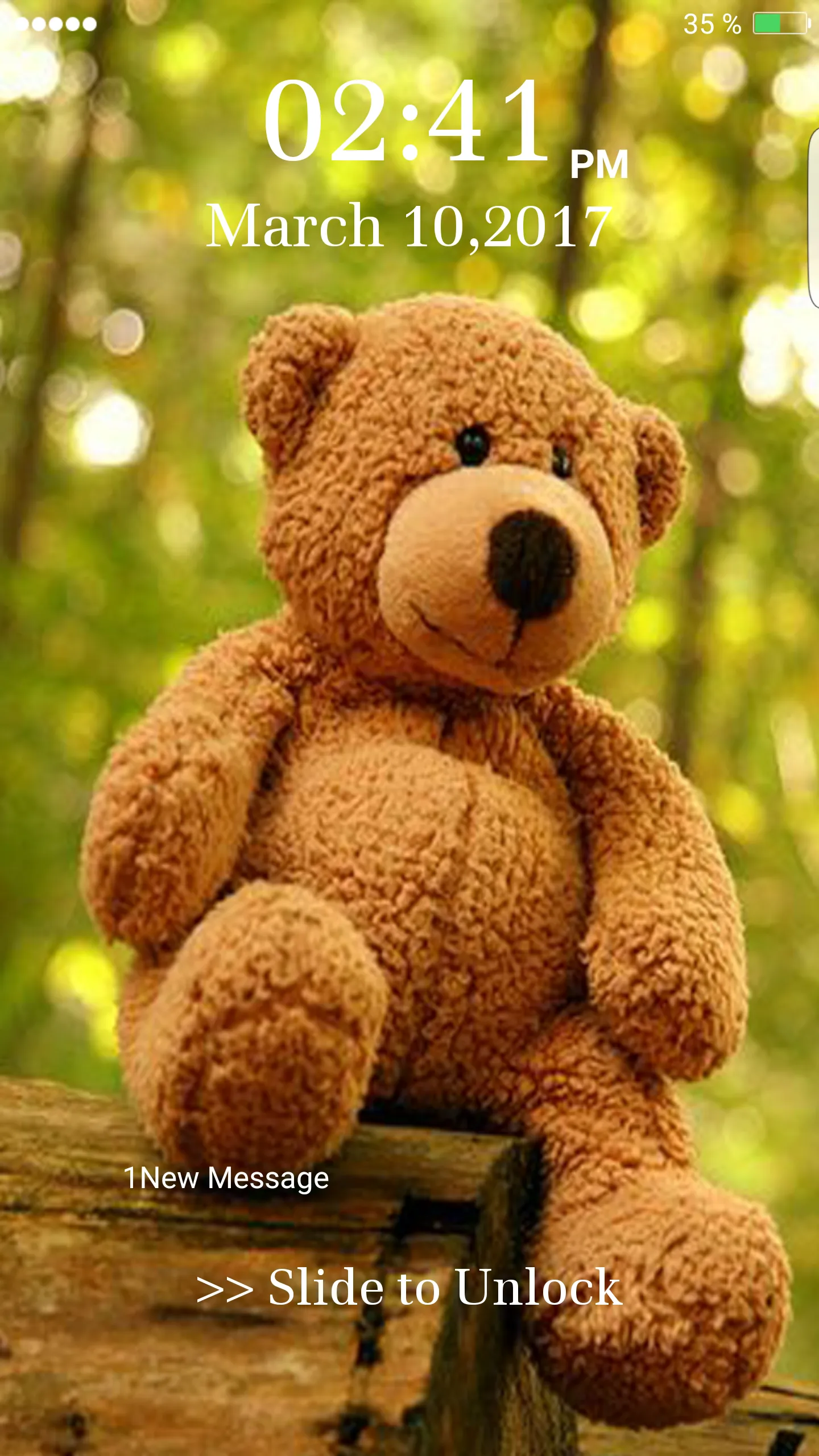 Teddy Bear Pin Lock Screen | Indus Appstore | Screenshot