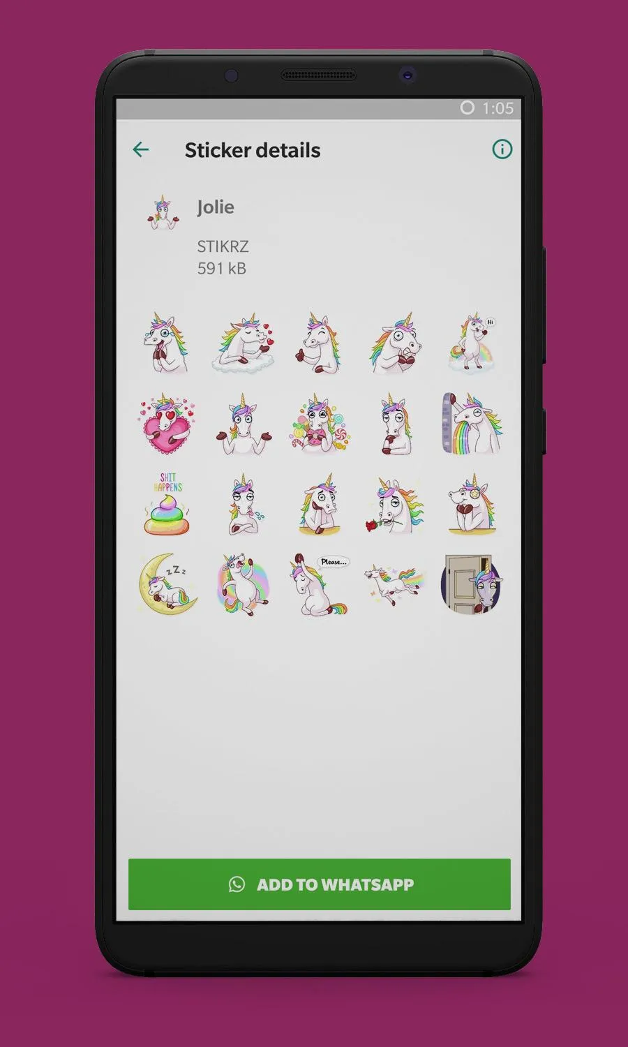 STIKRZ - Unicorn Sticker Pack  | Indus Appstore | Screenshot