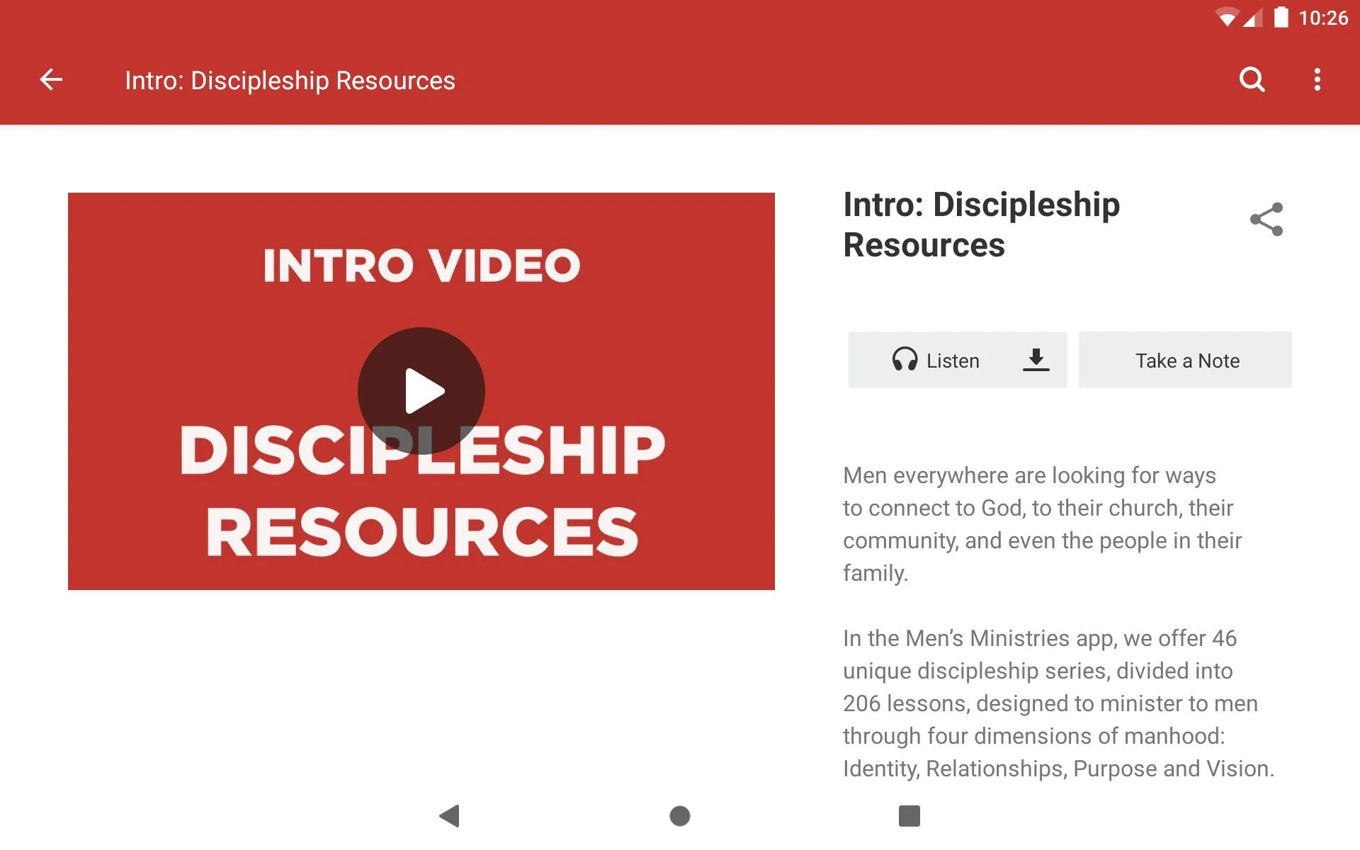 Mens Ministries | Indus Appstore | Screenshot