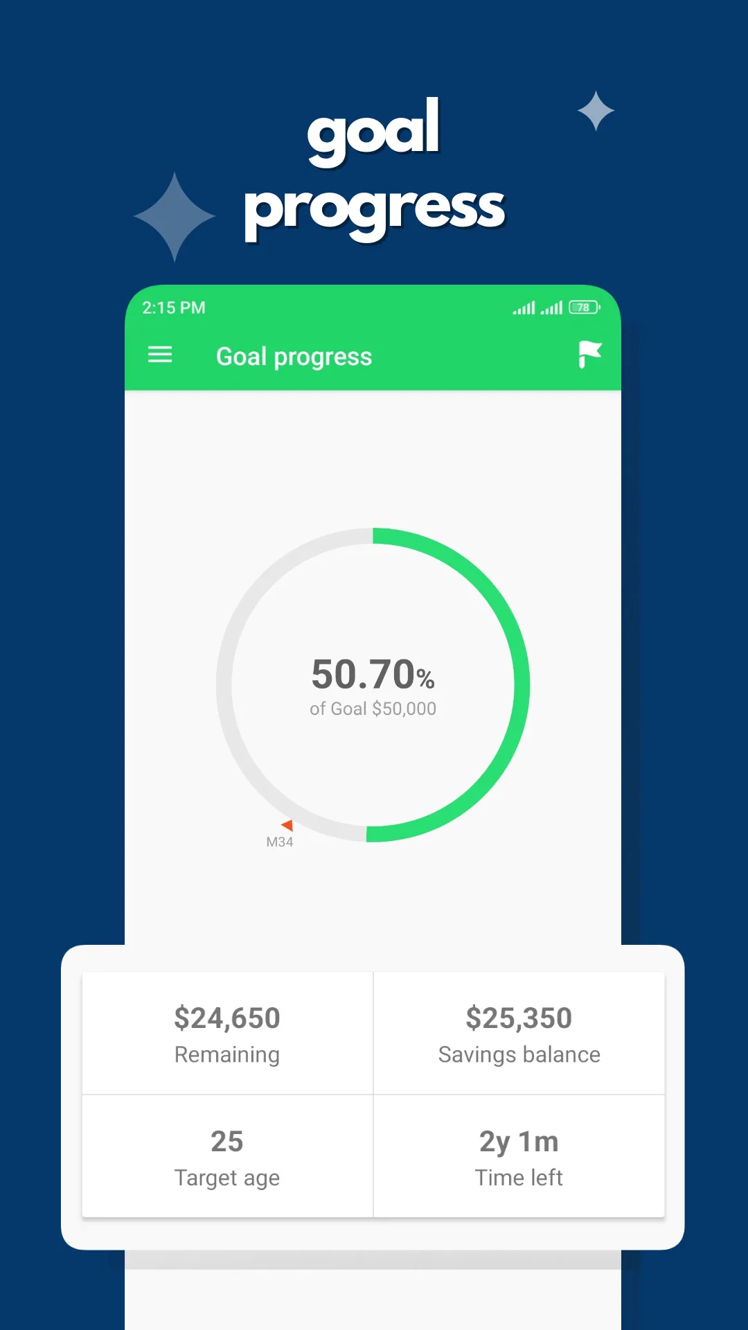 Goal Savings | Indus Appstore | Screenshot