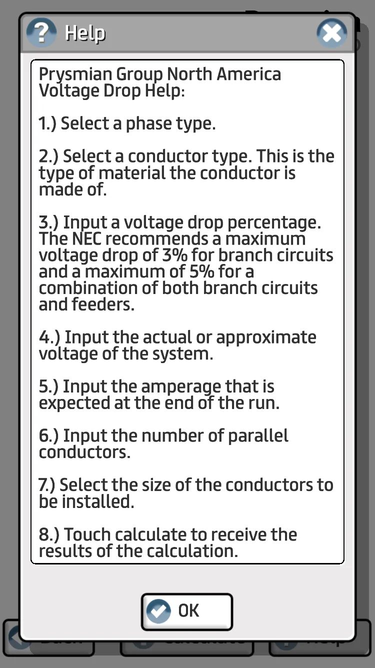 Prysmian Group Voltage Drop | Indus Appstore | Screenshot