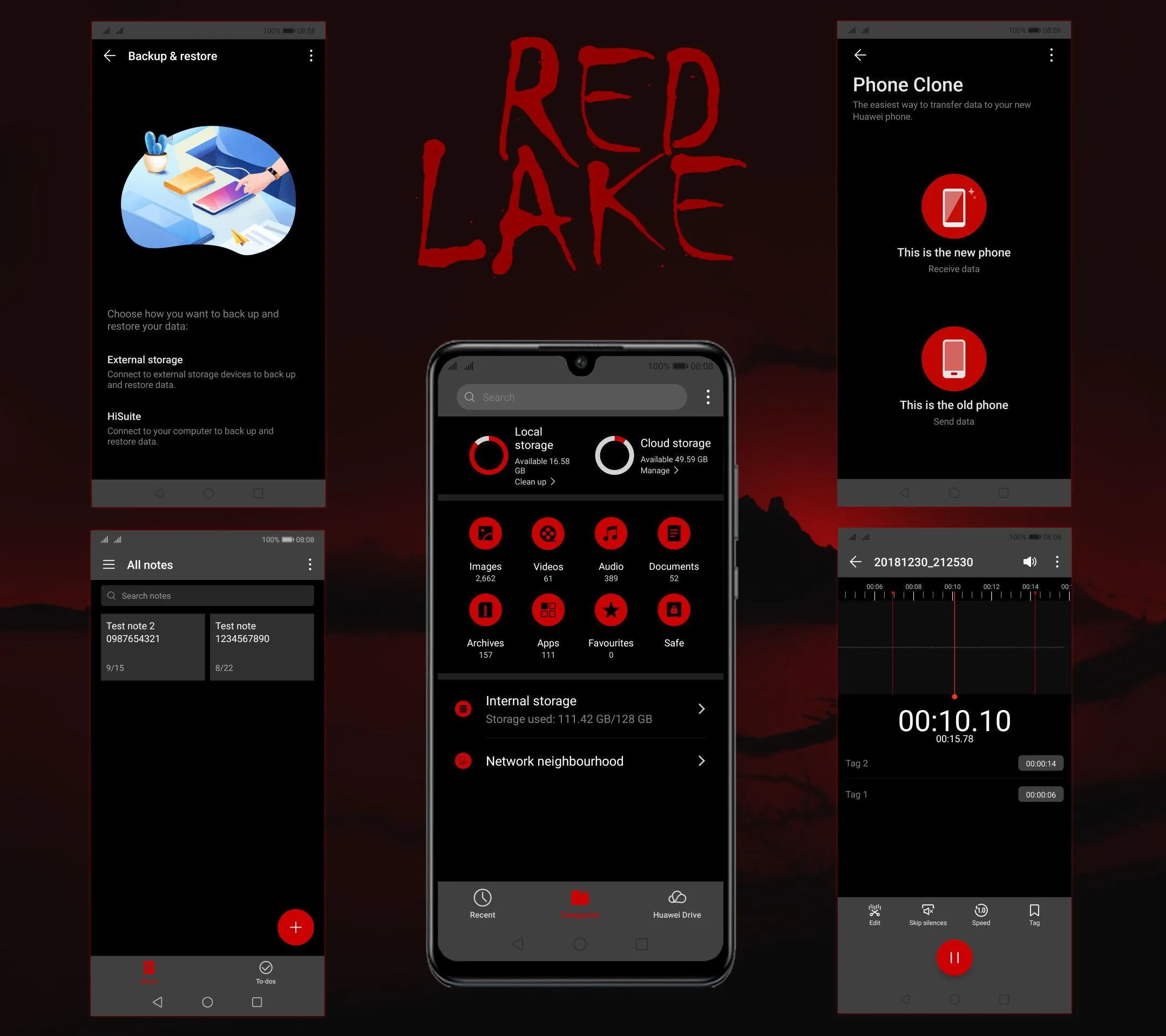 [EMUI 9.1]Red Lake Theme | Indus Appstore | Screenshot