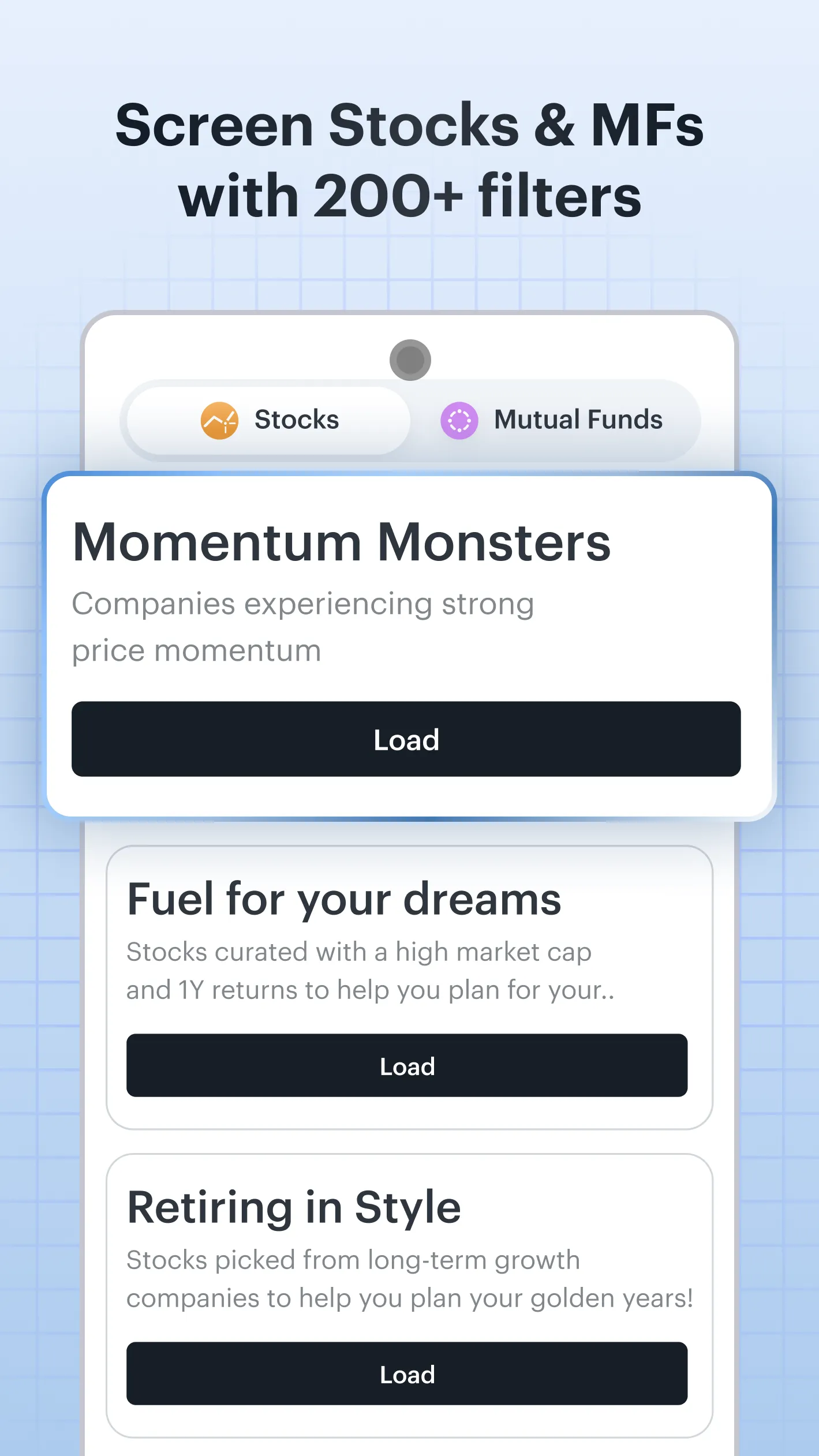 Tickertape: MF, Stock Screener | Indus Appstore | Screenshot