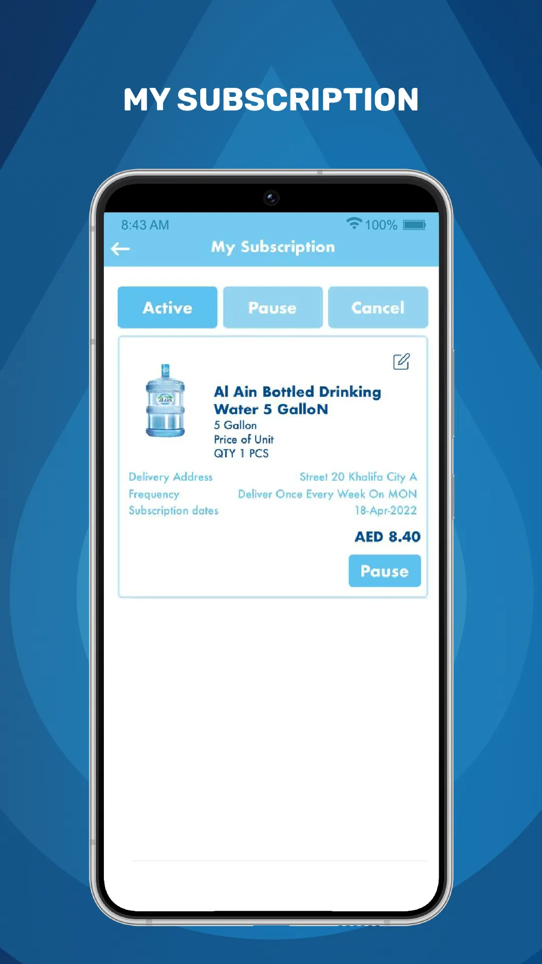 Al Ain Water - Water Delivery | Indus Appstore | Screenshot