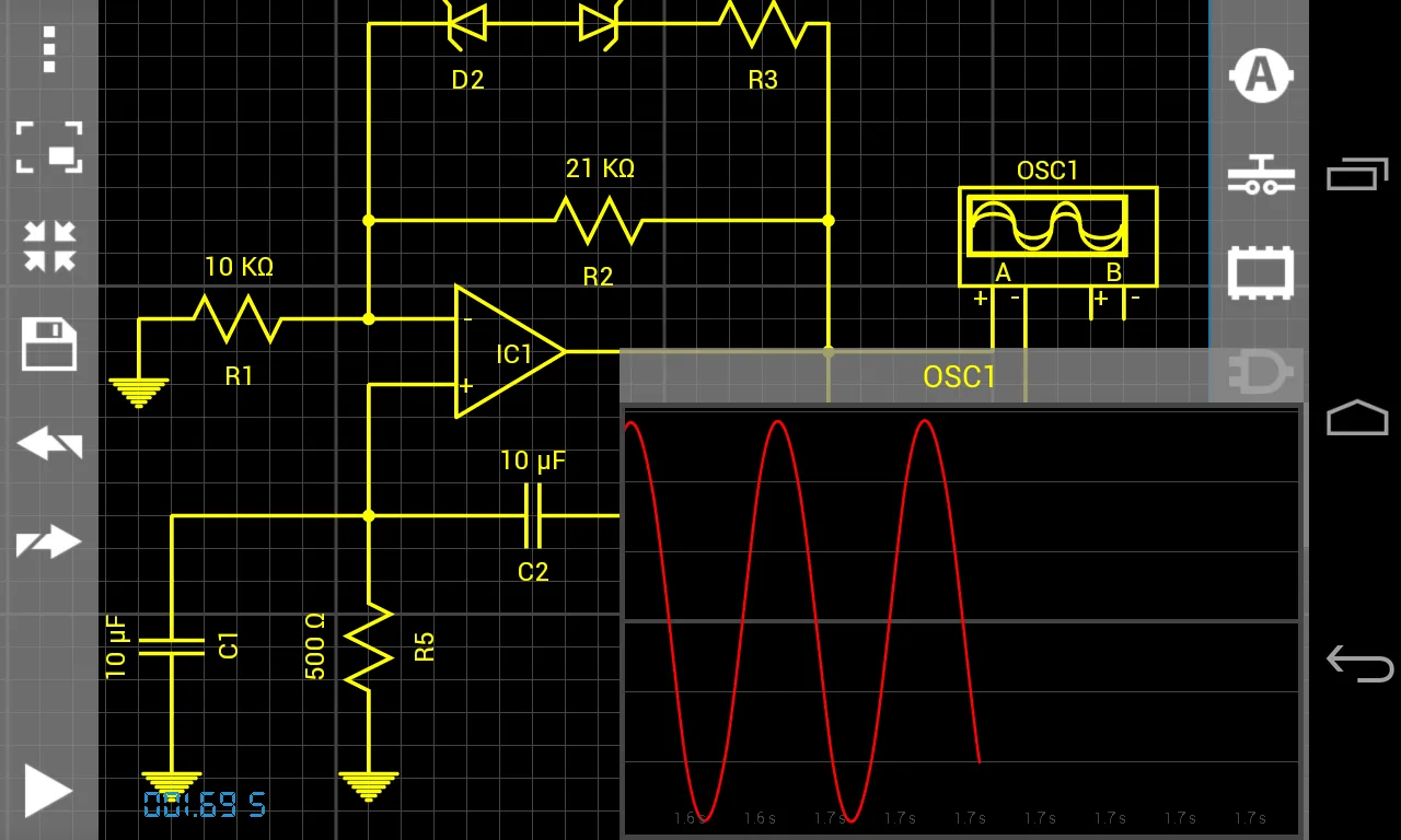 Droid Tesla Circuit Simulator | Indus Appstore | Screenshot