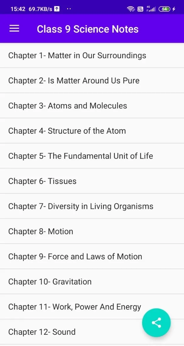 Class 9 Science Notes | Indus Appstore | Screenshot