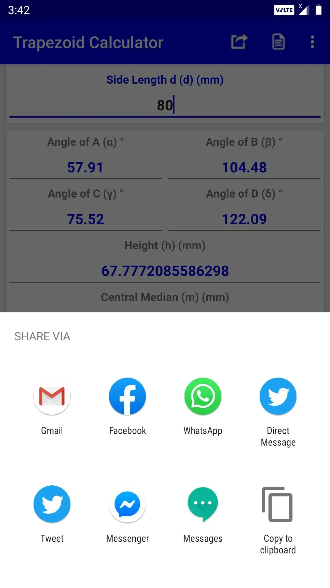 Trapezoid Calculator | Indus Appstore | Screenshot