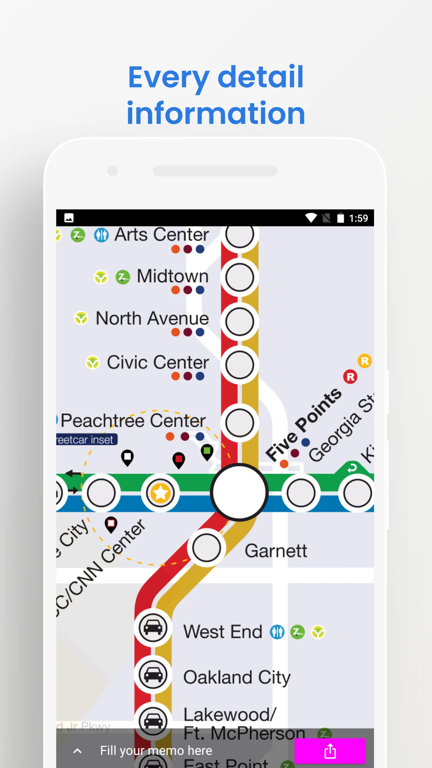 Atlanta Rail Streetcar Guide | Indus Appstore | Screenshot