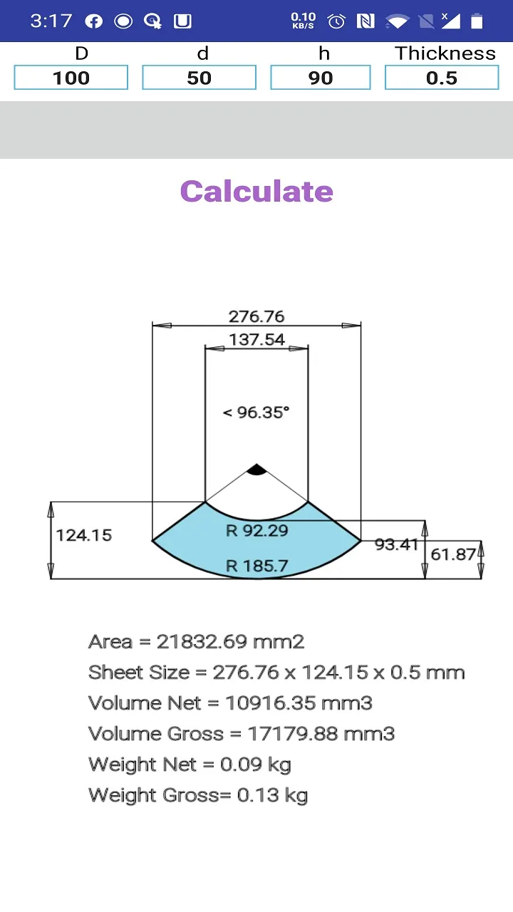 cone calculator | Indus Appstore | Screenshot