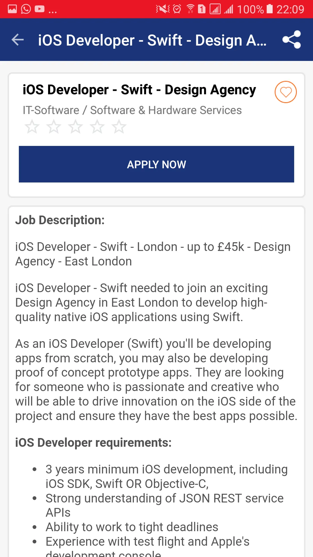 Jobs in London - UK | Indus Appstore | Screenshot