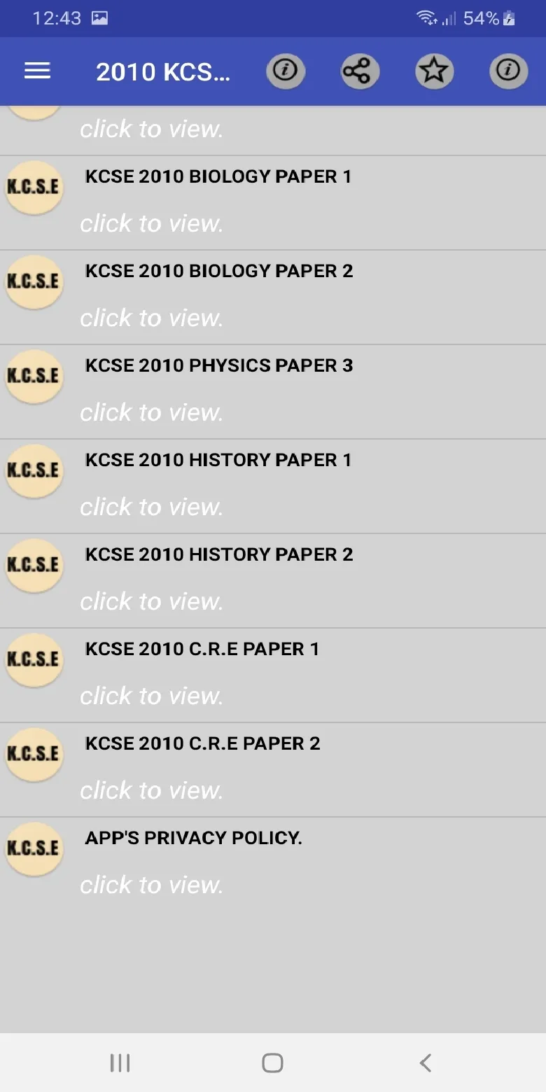 Kcse 2010: past papers. | Indus Appstore | Screenshot