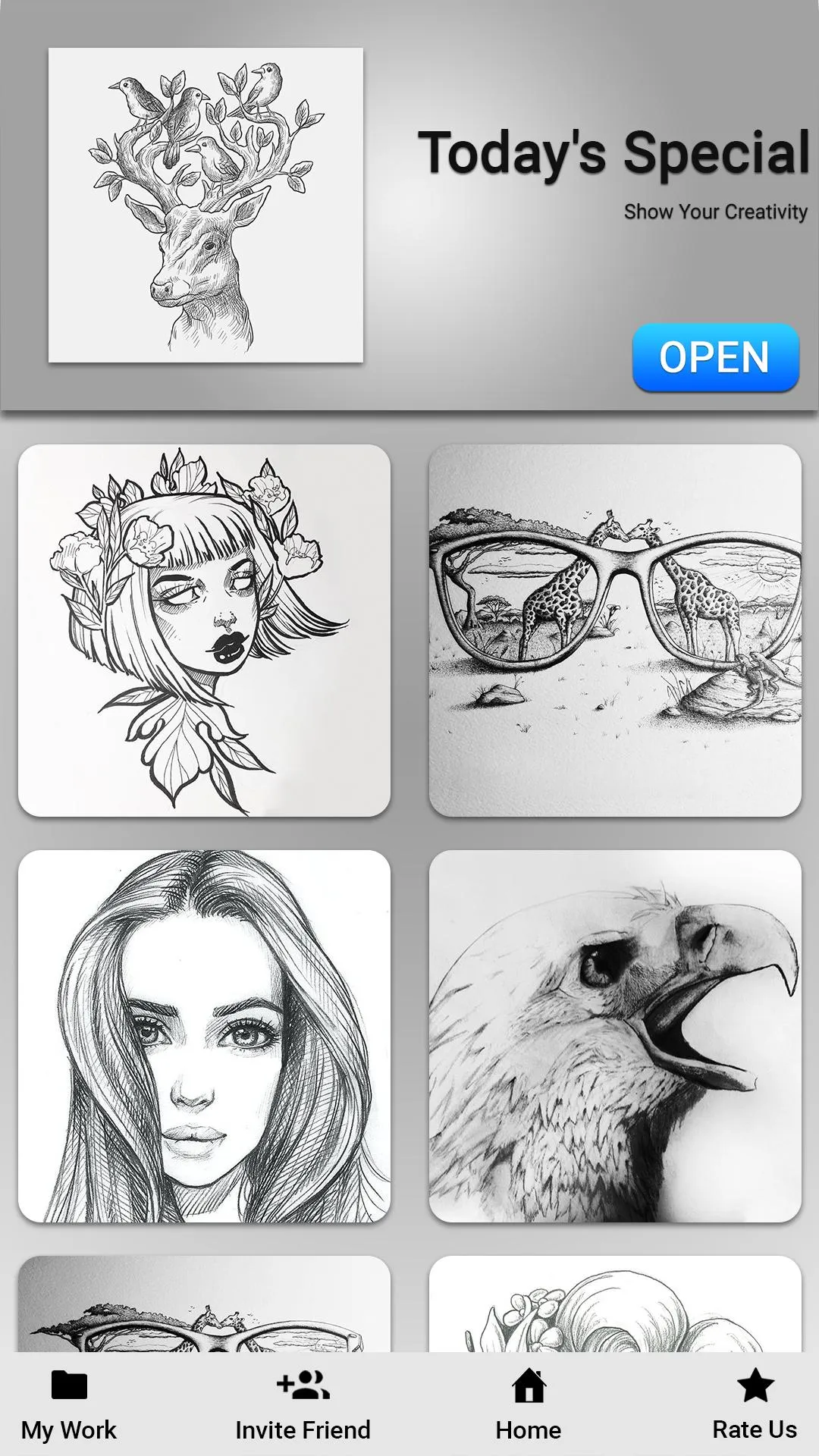 Pencil Drawing Art Ideas Maker | Indus Appstore | Screenshot