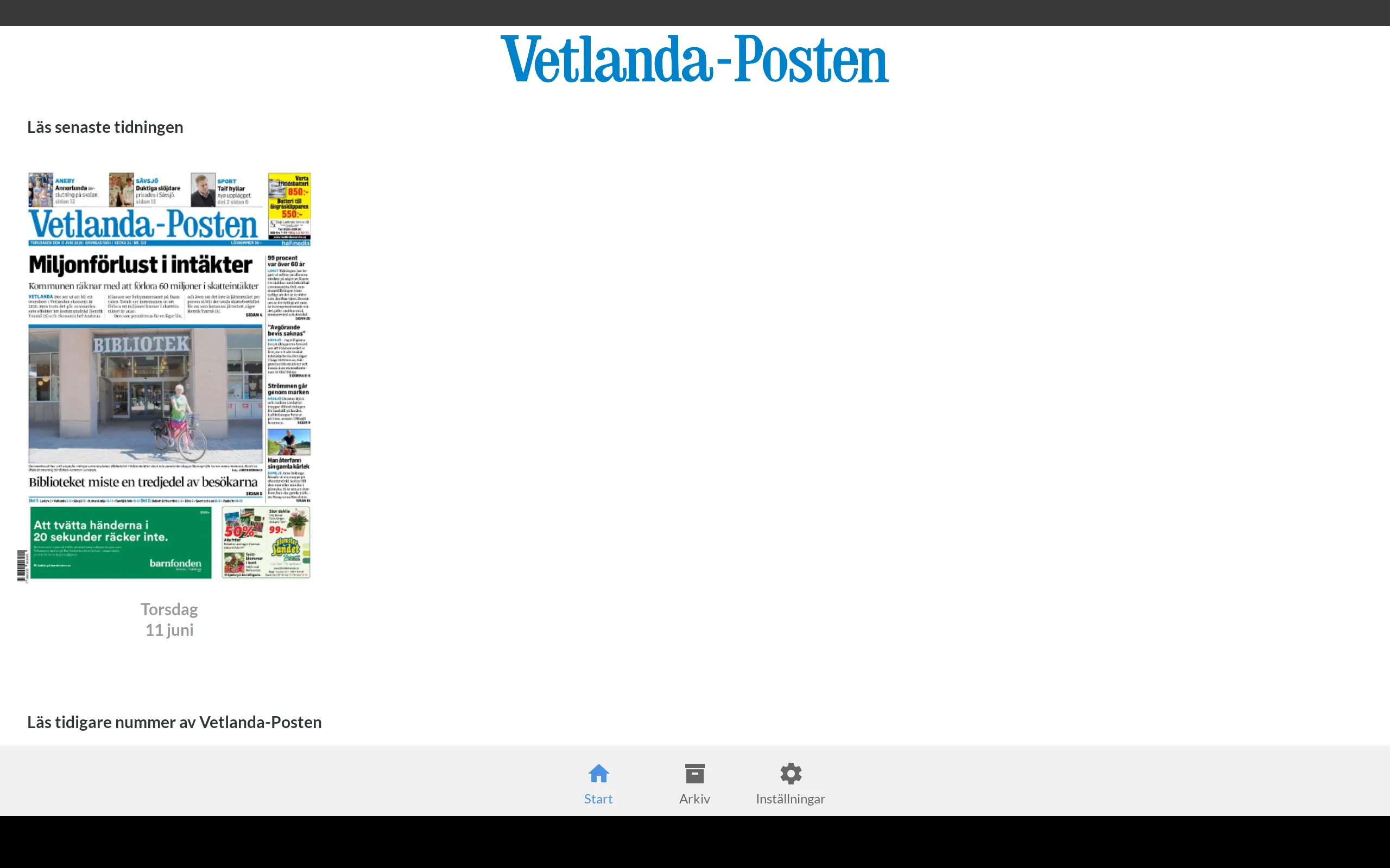 Vetlanda-Posten e-tidning | Indus Appstore | Screenshot