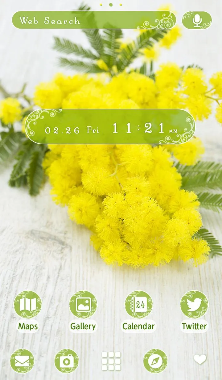 Cute Theme-Mimosa Flowers- | Indus Appstore | Screenshot