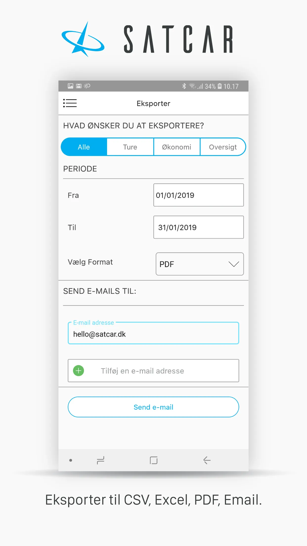 SATCAR - Kørebog, Splitleasing | Indus Appstore | Screenshot