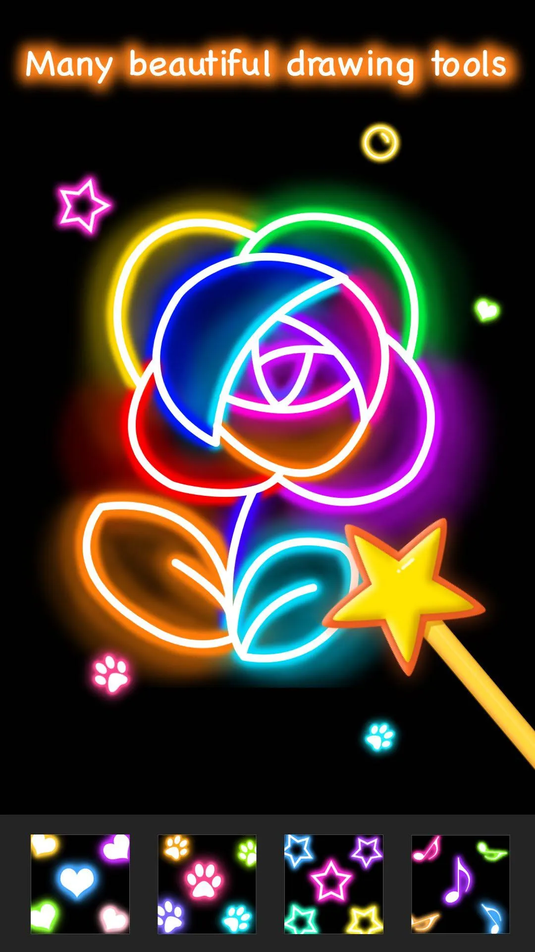 Learn To Draw Glow Flower | Indus Appstore | Screenshot