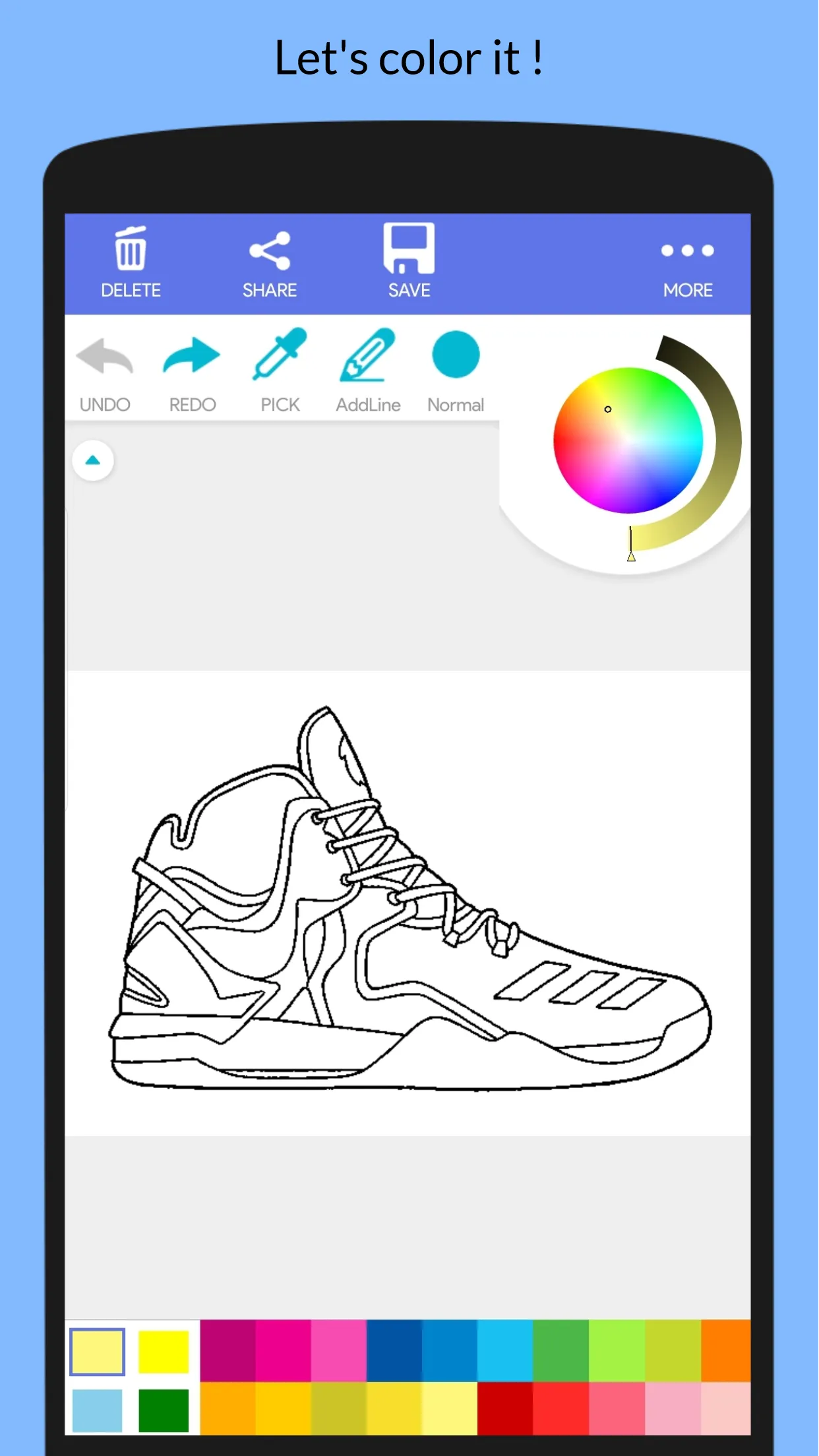 Cool Sneakers Coloring Book | Indus Appstore | Screenshot