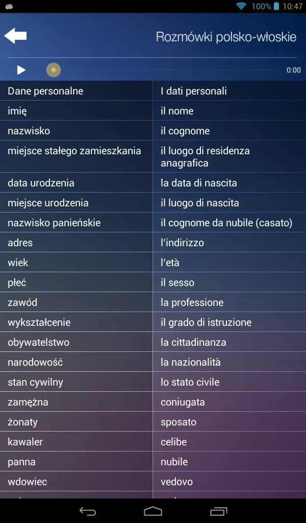 Rozmówki polsko-włoskie | Indus Appstore | Screenshot