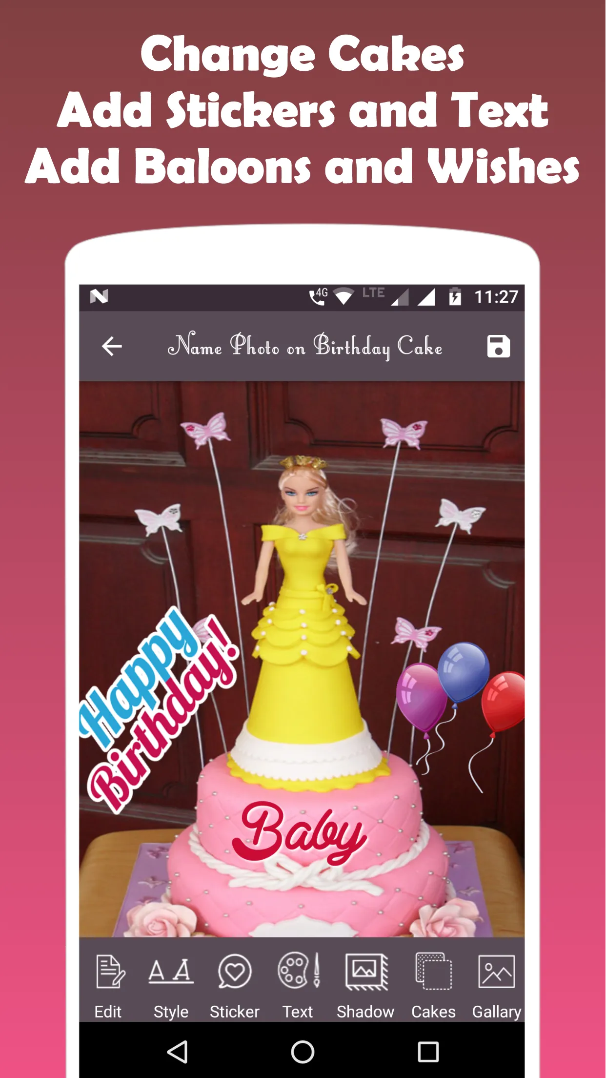 Name on Birthday Cake | Indus Appstore | Screenshot