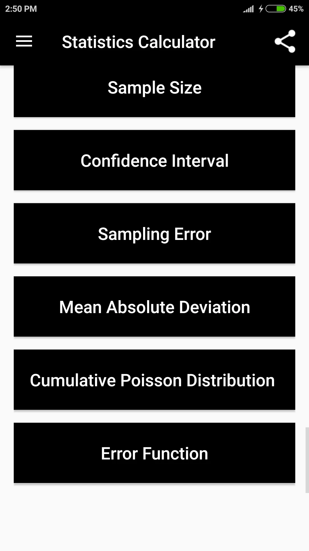 Statistics Calculator | Indus Appstore | Screenshot