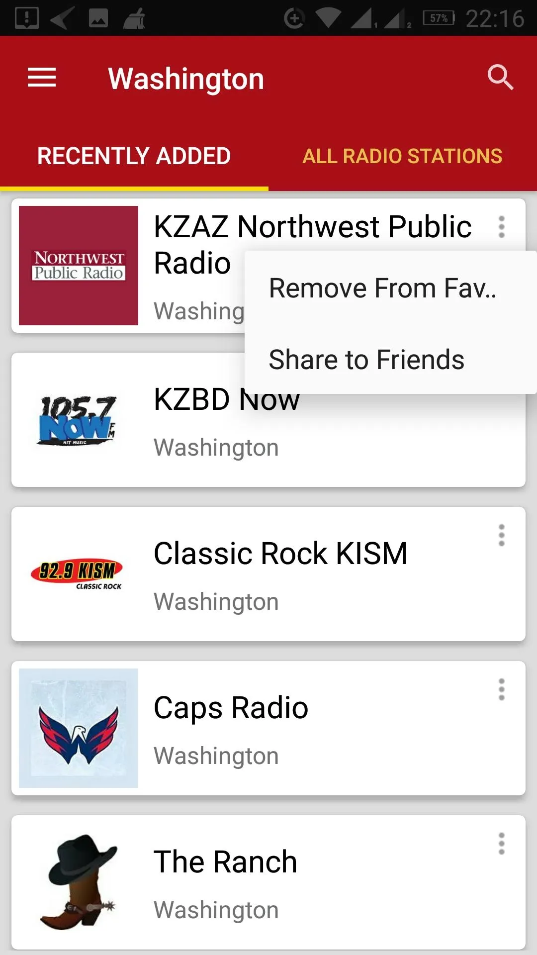 Washington Radio Stations | Indus Appstore | Screenshot