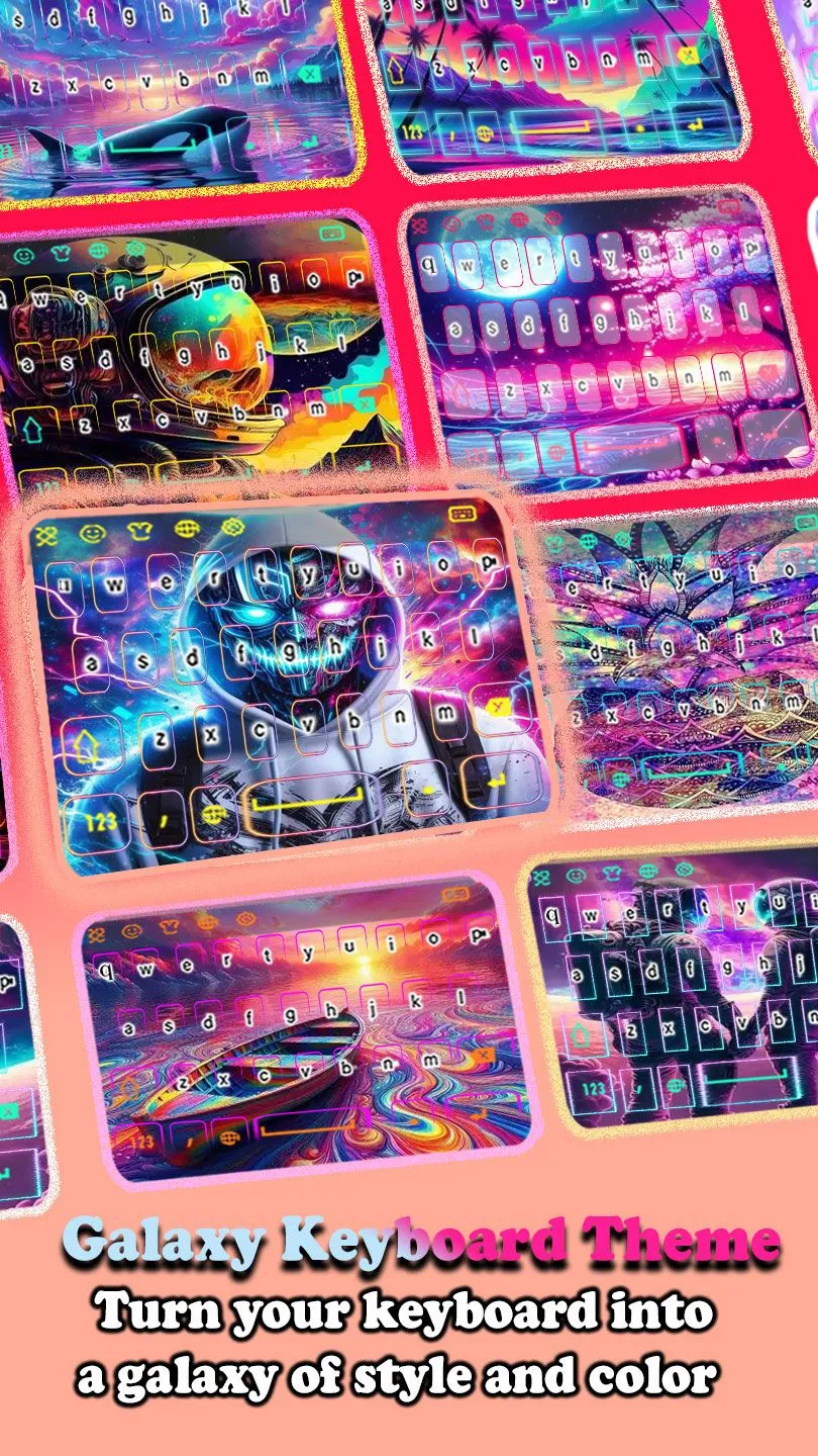Neon Anime Mask Man Keyboard | Indus Appstore | Screenshot