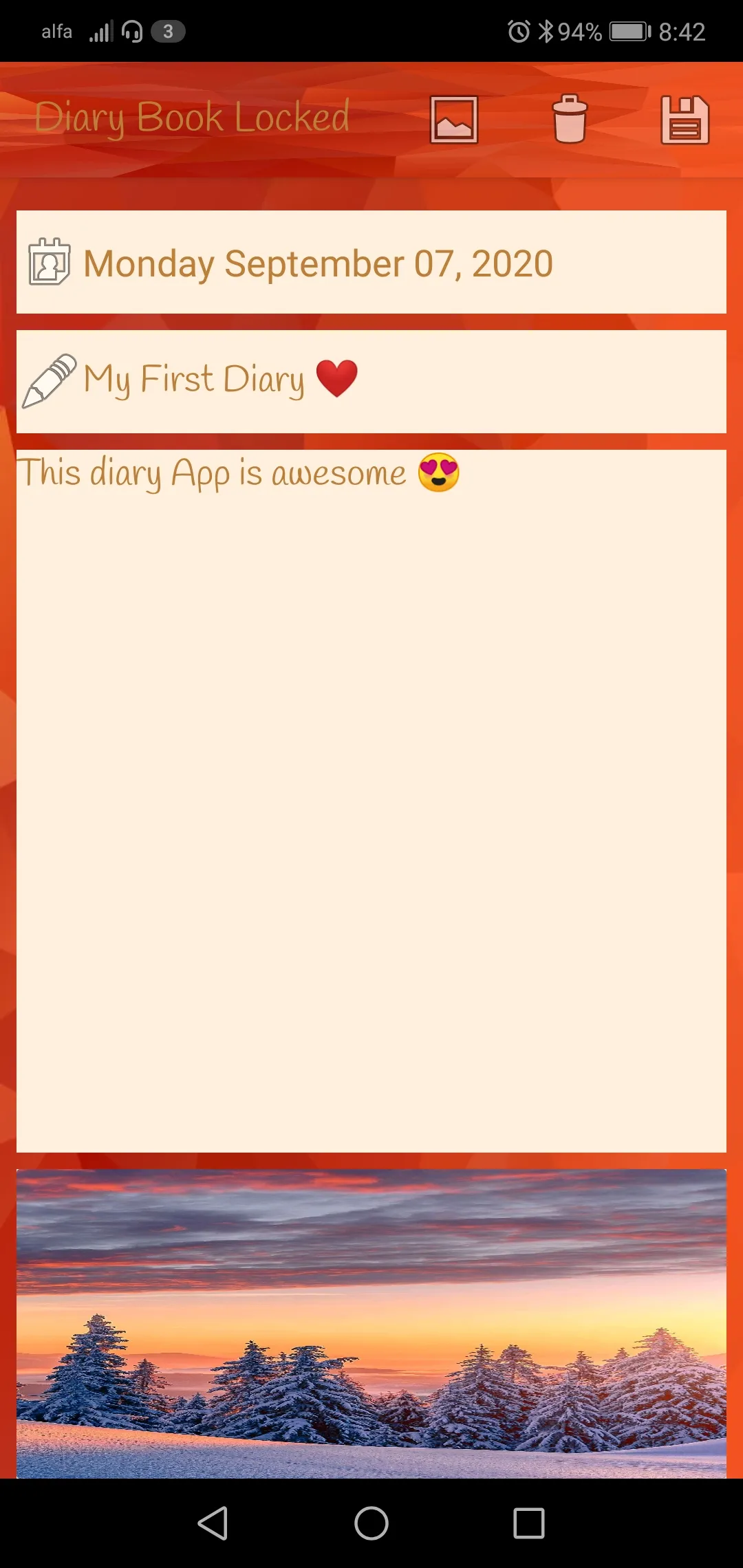 Diary Book | Indus Appstore | Screenshot