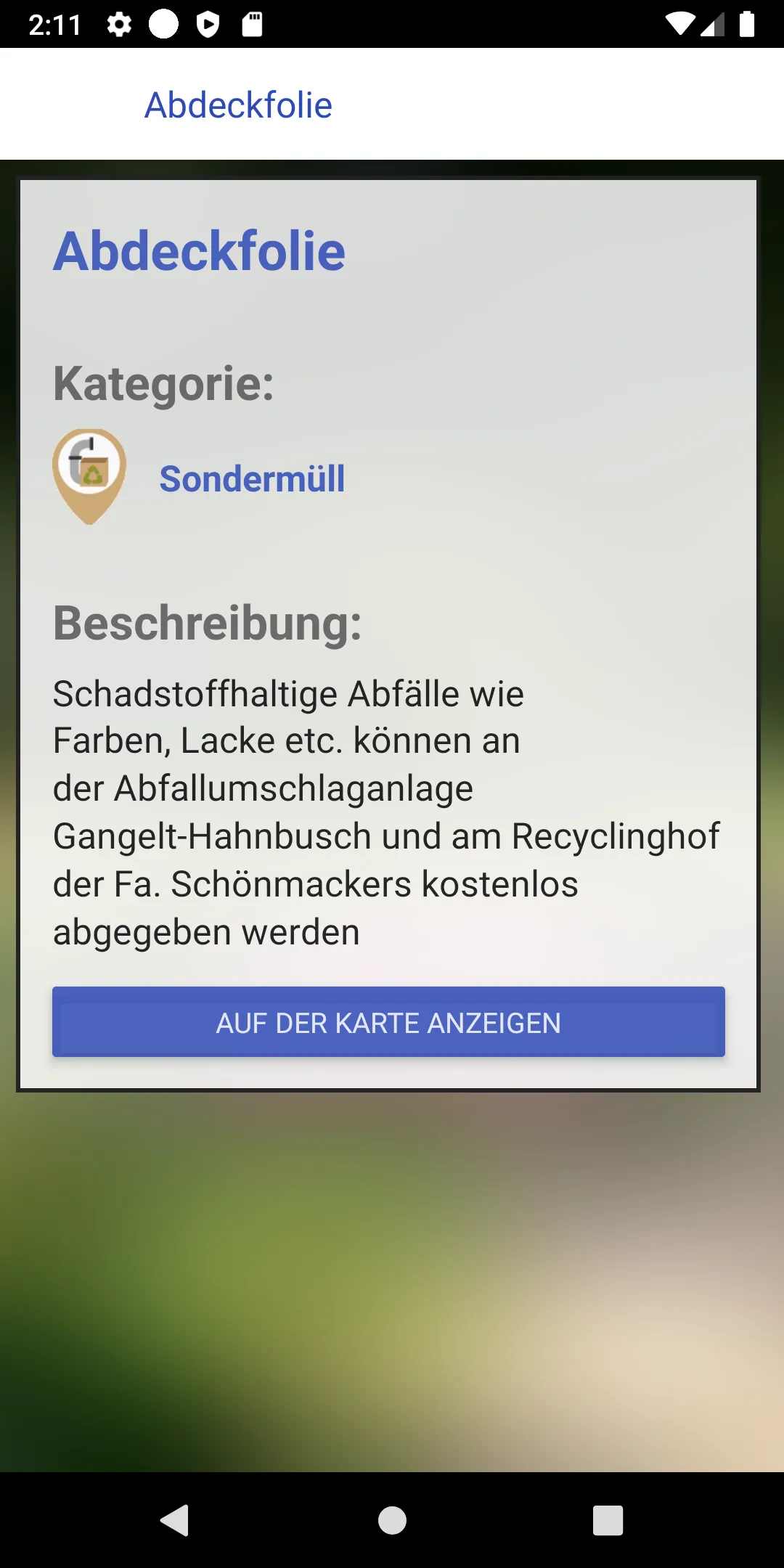 abfallapp Kreis Heinsberg | Indus Appstore | Screenshot