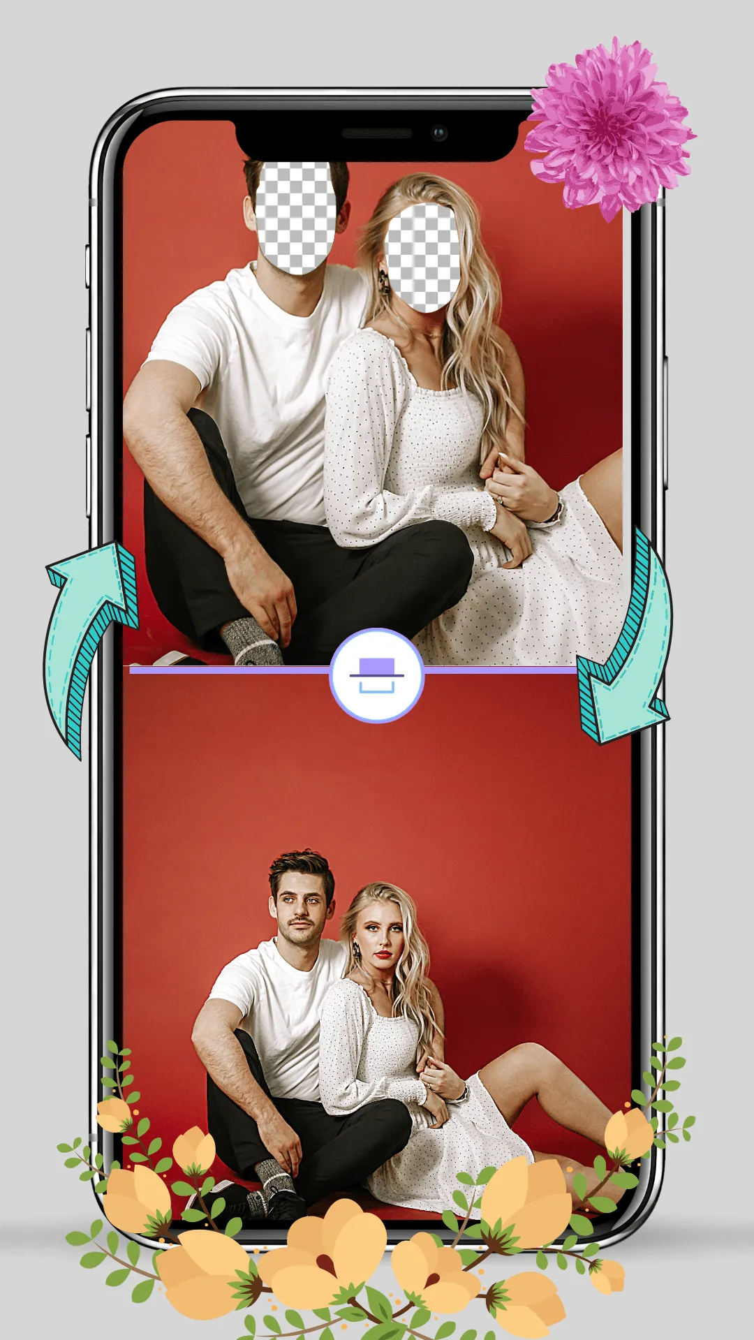 Love Couple Face Changer Frame | Indus Appstore | Screenshot