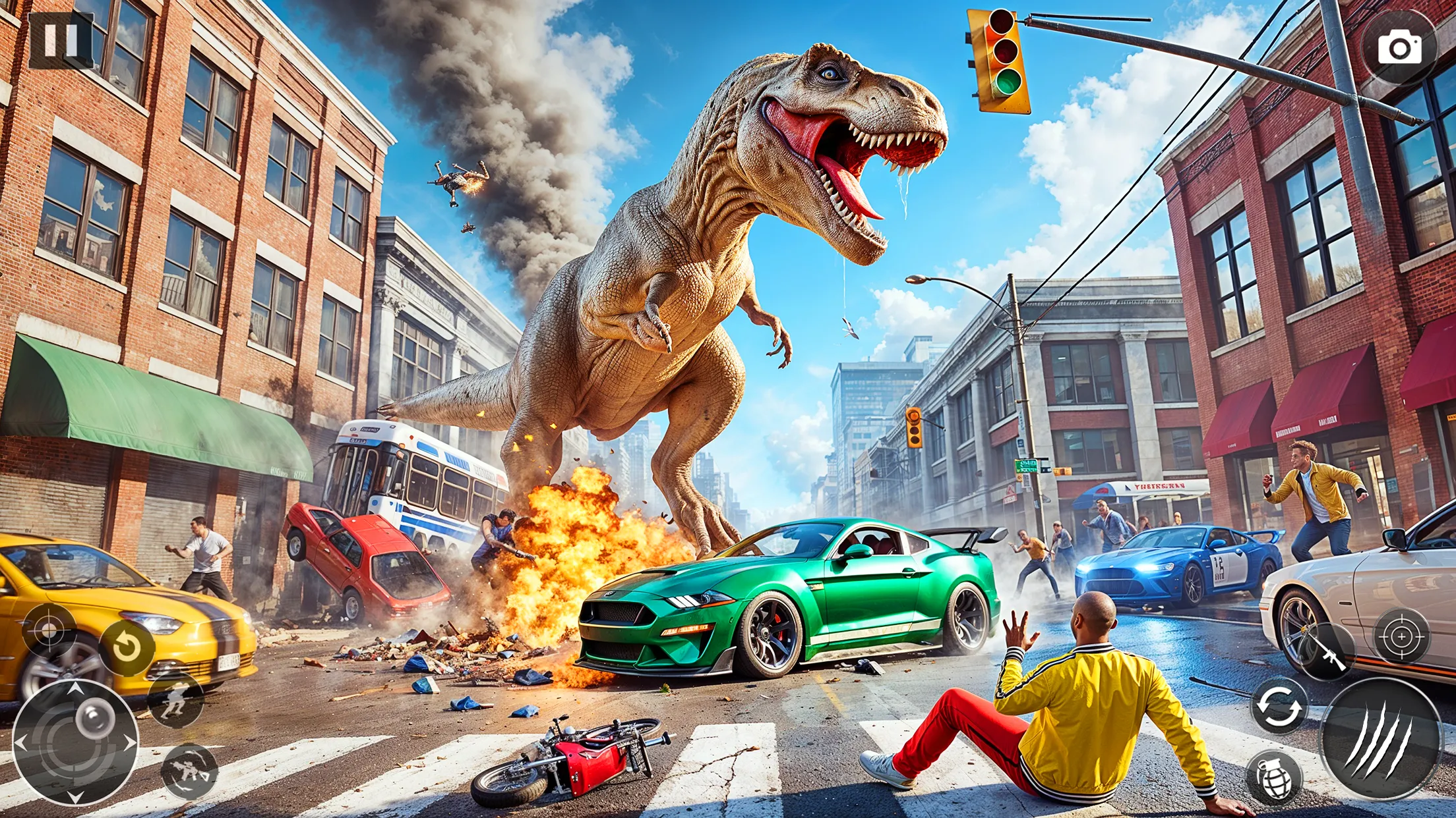 Angry Dinosaur City Attack | Indus Appstore | Screenshot